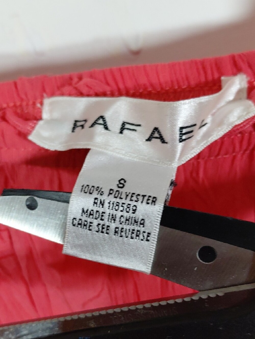 RAFAEL Vibrant Pink Coral Elastic Waist Crinkle Midi/Maxi Skirt Small - Picture 2 of 6
